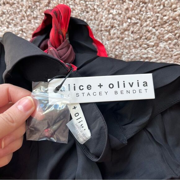 Alice + Olivia Corine Mini Dress in Peony Petals - Picture 5 of 11